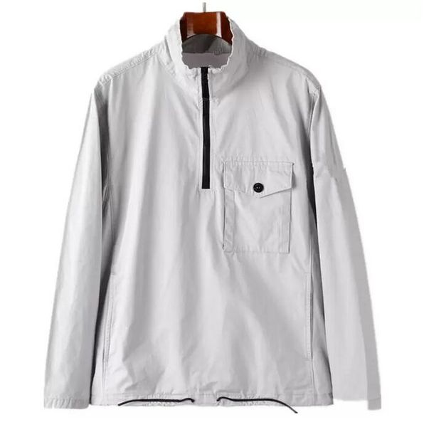 

2021 fw konng gonng spring and autumn styles headgear high hooded jacket european style mens coat 113wn half zip overshirt, Black;brown