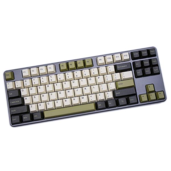 

keyboards 160 keys cherry profile keycap olive double s thick pbt keycaps for mx switch mechanical keyboard