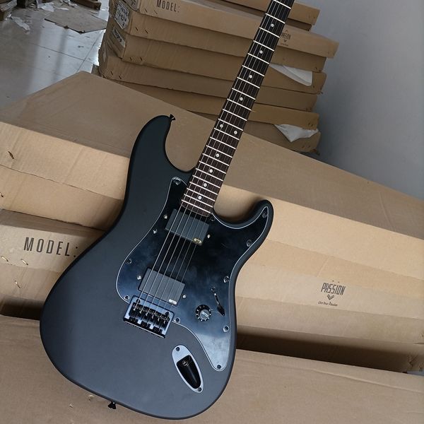 

6 strings matte black electric guitar with ssh pickups,rosewood fretboard
