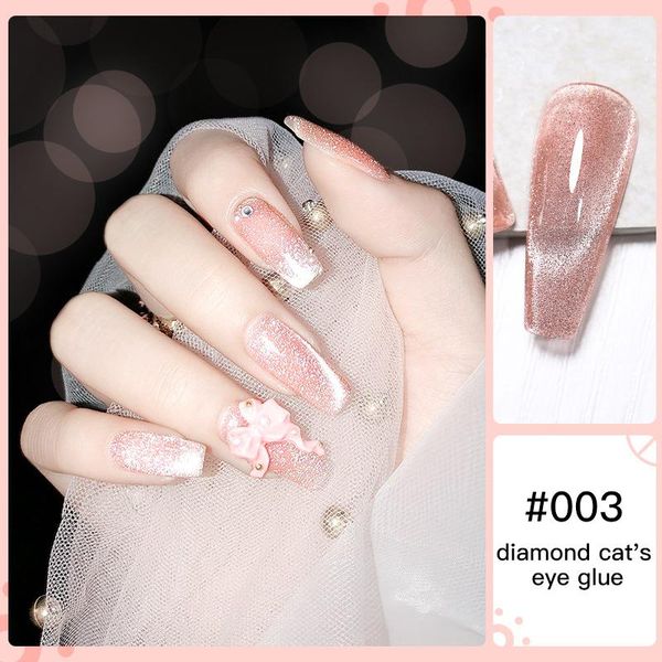 

nail gel diamond cat eye polish glue 18ml silver variety art shiny varnish, Red;pink