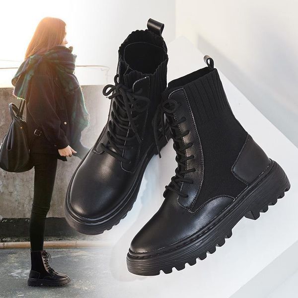 

boots yang same for women's autumn and winter 20211, Black