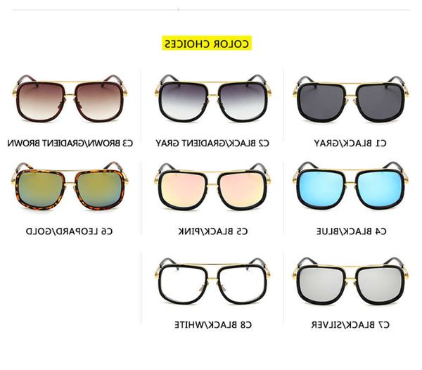 

sunglasses fashion big frame men square metals women retro sunglasses vintage gafas oculos sun, Black