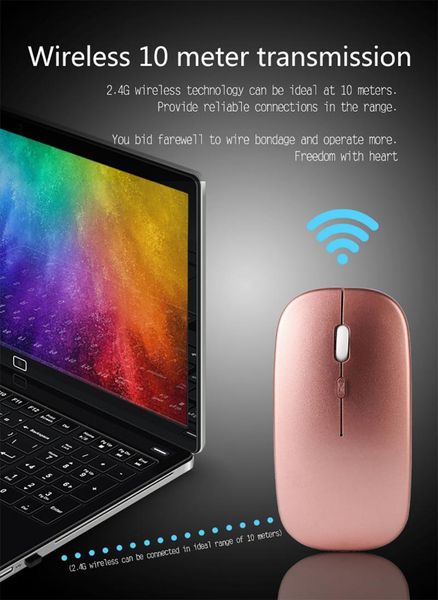 

mice mouse 2.4g wireless bluetooth 5.0 silent dual mode rechargeable