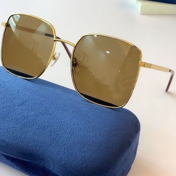 

designer sunglasses womens g 0802 mens personality metal frame fashion shopping classic square wild glasses beach vacation uv400 protection, White;black