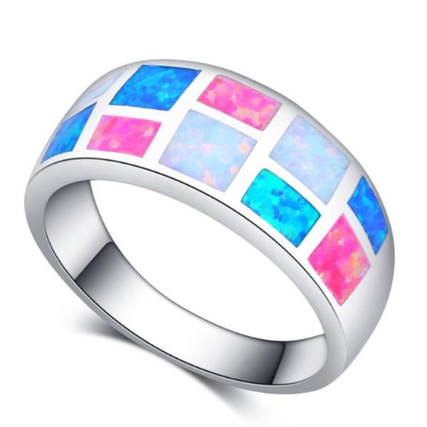 

fashion luxury exquisite opal ring women elegant temperament romantic charm banquet wedding jewelry valentine's day gift rings, Slivery;golden