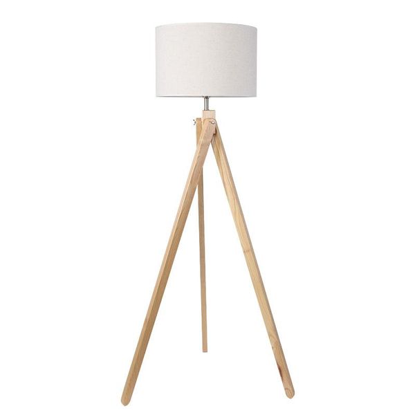 

japanese standing lamp wood leg fabric lampshade floor living room bedroom restaurant 9w e27 warm white light lamps