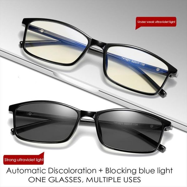 

blue light filter computer glasses tr90 for blocking uv anti eye eyestrain transition pchromic gaming women men, White;black