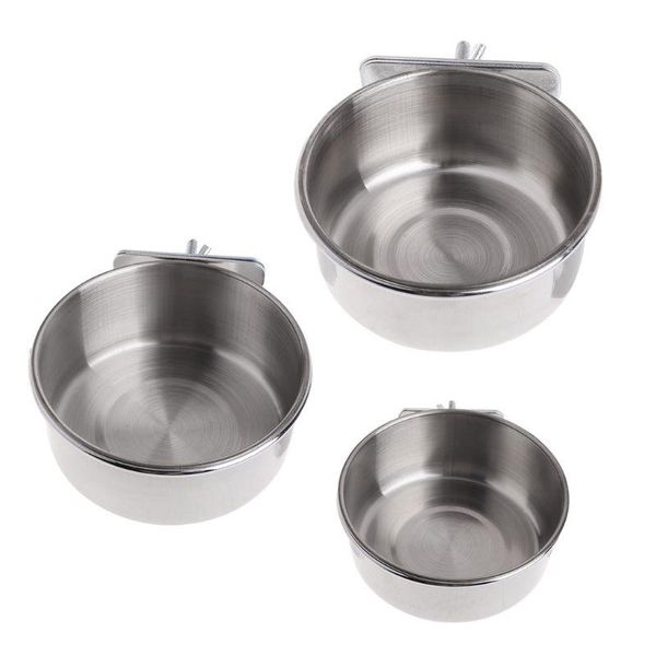 

other bird supplies feeding dish hanging cage cup feeder stainless steel parrot water bowl p9yb