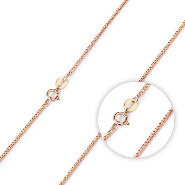 

wholesale rose gold box chain necklace for diy jewelry findings trendy 18" short choker neck collar accessory drop chains, Silver