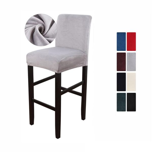 

chair covers 1/2/4/6pcs velvet plush bar cover elastic slipcover high stool protector seat banquet wedding party room