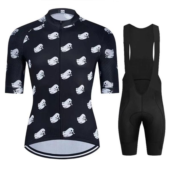 

racing sets 2021 mountain bike cycling wear short-sleeved suit men and women summer quick-drying equipment customization, Black;blue