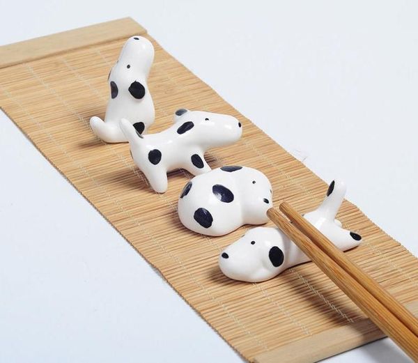 Lovely Dog Chopstick Titular Cauziras Cerâmica Descanse Creative doméstico Talheres Carrinho 4 estilos Atacado