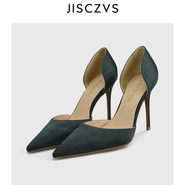 

dress shoes women classic style heels pumps nightclub wedding casual solid silk black pointed toe parties side hollow