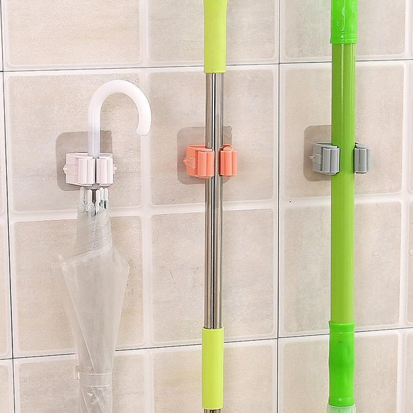 

hooks & rails wall mounted mop organizer holder strong bearing stick firmly rackbrush broom hanger hook for bathroom enrich the space