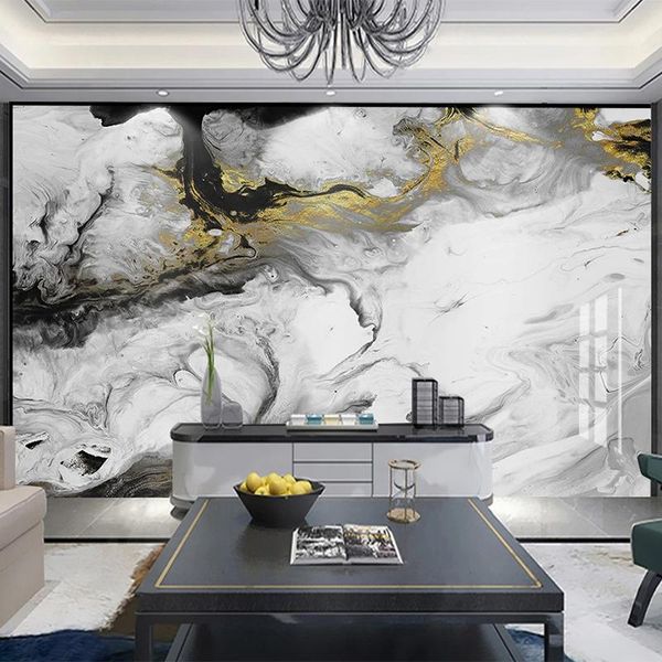 

wallpapers custom po wallpaper modern abstract 3d ink gilt marble mural living room tv sofa bedroom home decor papel de parede