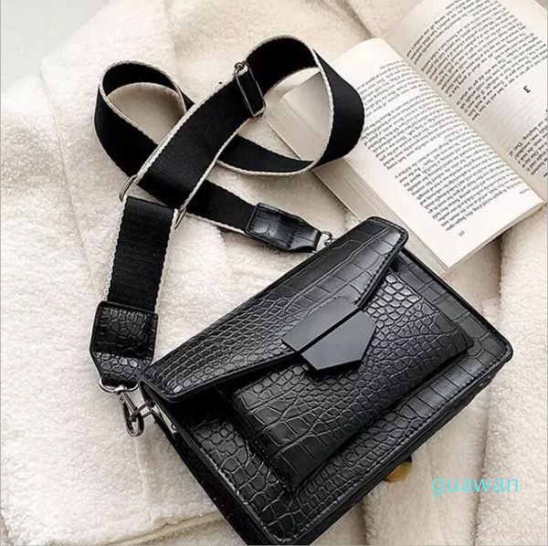 

evening bags black leather litchi pattern crossbody fashion bag