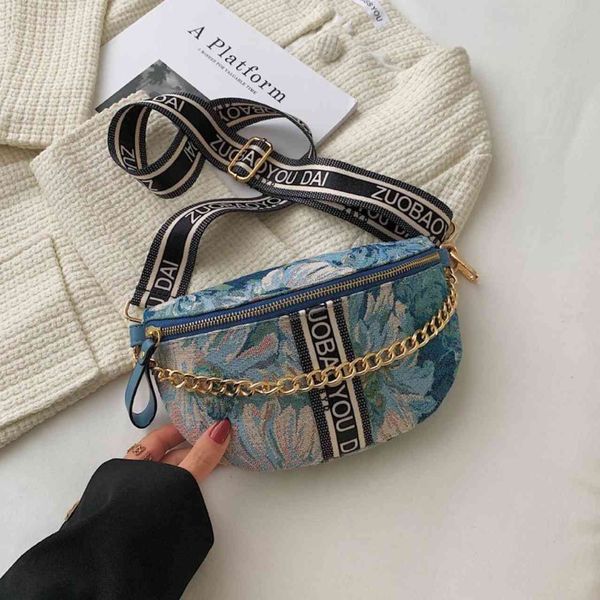 

luxury handbags net red small female 2021 new trendy minority oil painting armpit ins versatile one shoulder messenger bouncing di chest bag