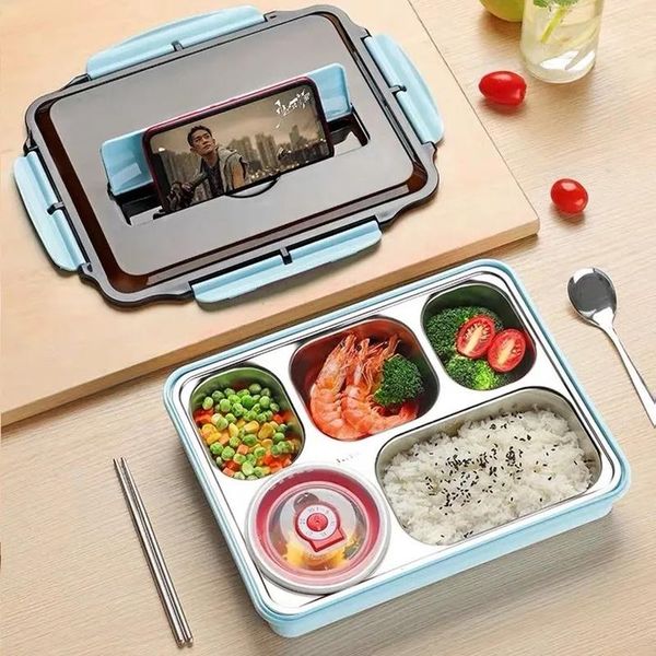 

dinnerware sets stainless steel insulated lunch box student male and female office worker microwave oven large capacity fast