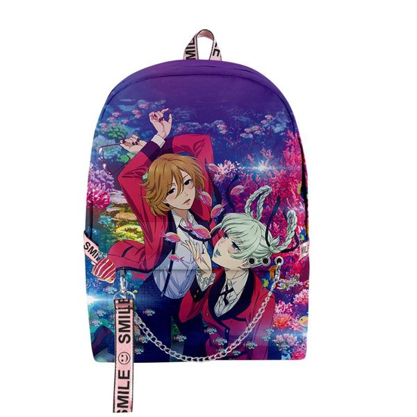 

backpack kakegurui yumeko meari saotome men women fabric oxford high capacity fashion girls child school bag travel