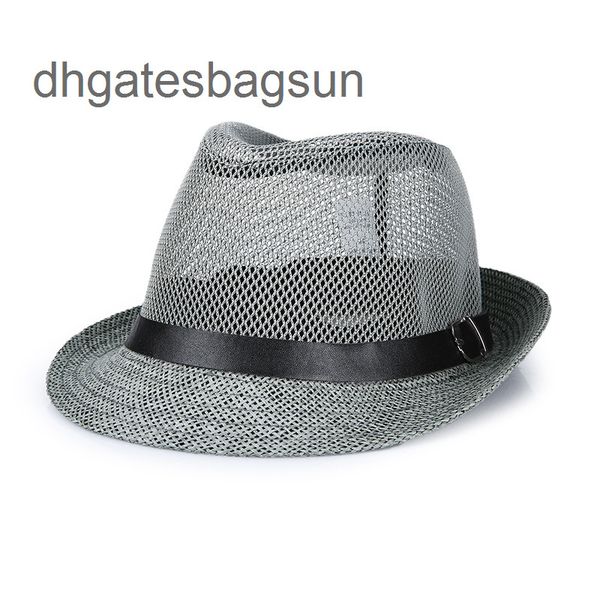 

brand cap carves hat men's middle-aged elderly summer linen sun hat outdoor straw 474m, Blue;gray
