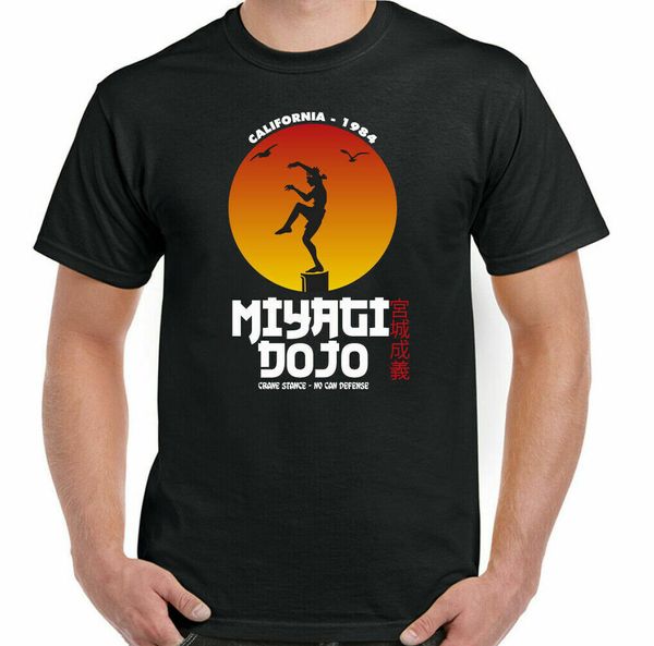 

karate kid mens t-shirt miyagi dojo mr cobra kai mma gym workout, White;black