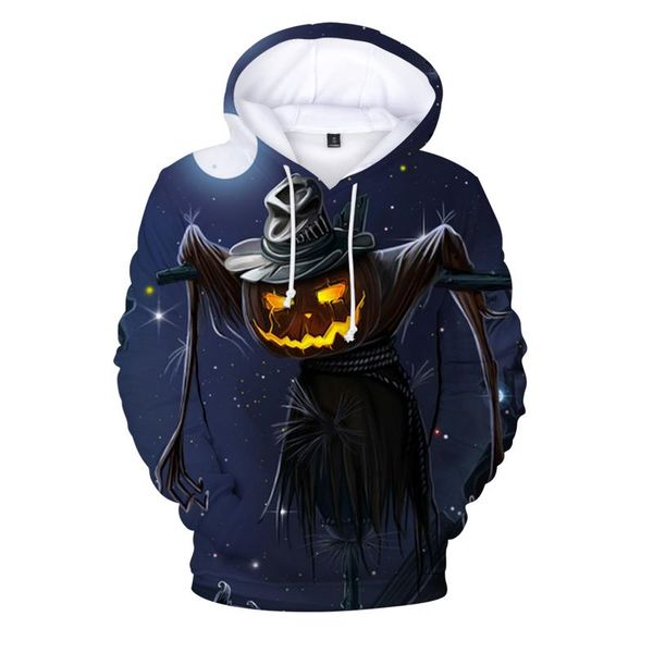 

men's hoodies & sweatshirts 2021 spring autumn halloween pumpkin 3d hoodie women men cute funny oversized sweatshirt hooded harajuku vi, Black