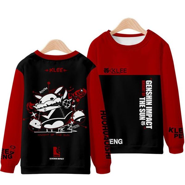 

men's hoodies & sweatshirts genshin impact account crewneck sweatshirt harajuku clothes for men woman sweetshirts autumn spring clothin, Black