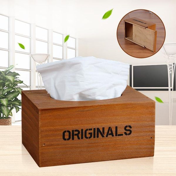 

tissue boxes & napkins wooden antique box container paper rack office table accessories napkin tray holder for home el car