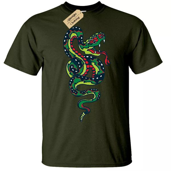 

serpiente camiseta hombre hipnÃ³tico mÃ­stica flipante Ã¡cido, White;black