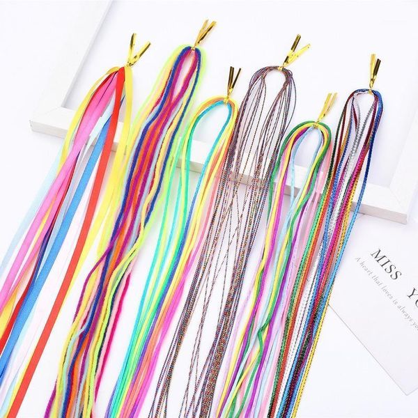 

braided hair rope 90cm colorful styling tool knitting hip hop children's ribbons women diy ponytail accessories1, Brown