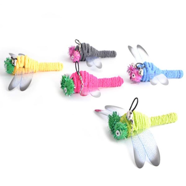 

cat toys 5 pcs replacement dragonfly for interactive and kitten wands