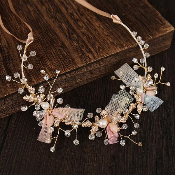 

hair clips & barrettes bridal wedding jewelry crystal headband for women accessories gold color bride headpiece headbands prom decoration, Golden;silver