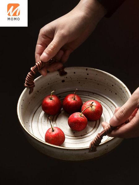 

japanese bowl plate retro stoare dish handmade creative household fish ceramic tableware storage bottles & jars