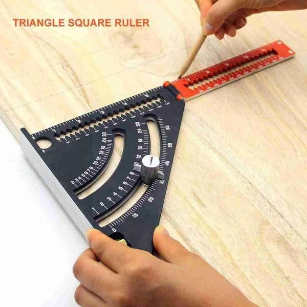 

professional hand tool sets angle ruler folding metric aluminum alloy triangular measuring protractor woodwork square speed triangle an f8