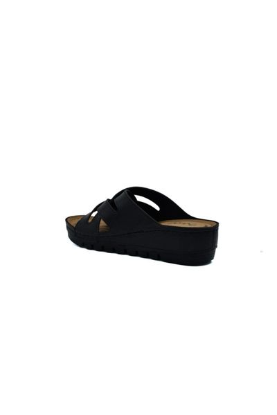 

slippers women comfort base quad band wedges, Black