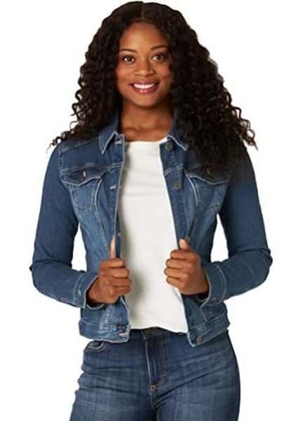 

2023 autumn winter riders by lee indigo women's denim jacket single breasted woman's short casual coats bkj002, Black;brown