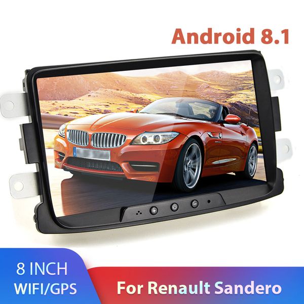 2 DIN Android 8.1 Carro Rádio Multimedia Video Player Auto Estéreo GPS 8 '' Para Renault Sandero Logan II Duster Dacia Dokker