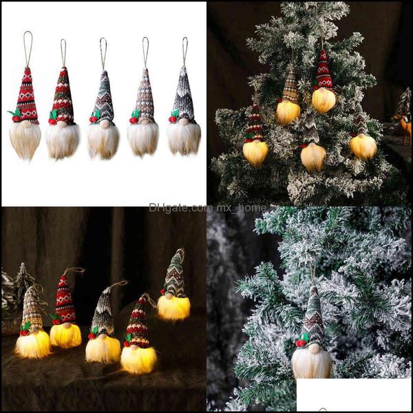 Decorazioni natalizie Forniture per feste festive Giardino domestico 5X Year Tree Breien Hanger Angel Topper Giocattoli per cani 0916 Drop Delivery 2021 Jwczu