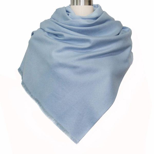 

scarves casual all-match solid warm color women thicken cashmere shawl autumn winter woman scarf wraps, Blue;gray