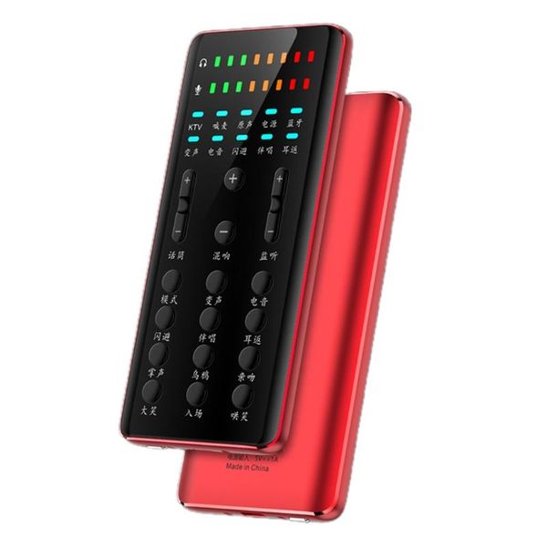 

sound cards portable bluetooth-compatible voice changer card with multi effects multi-application mixer board