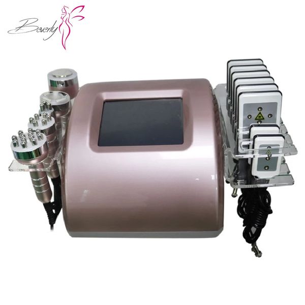 

6 in 1 ultrasonic multifunctional cavitation slimming machine 40k rf vacuum radio frequency lipo laser face body beauty equipment
