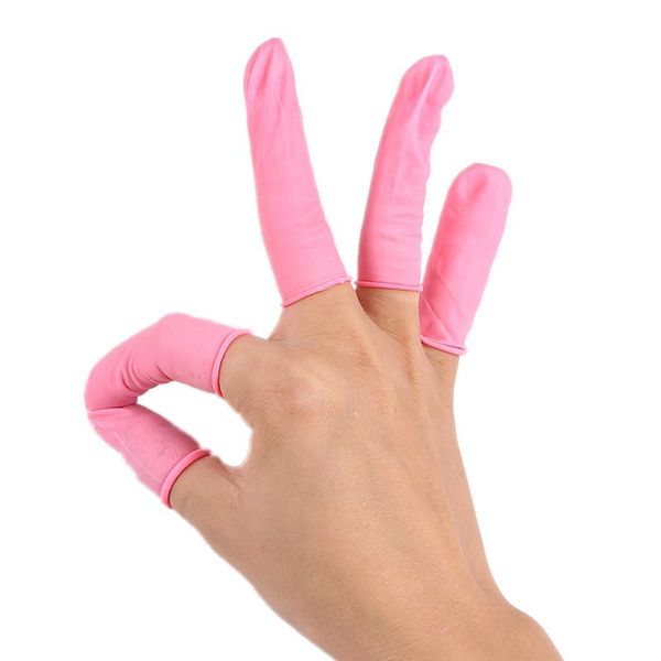 

100pcs disposable pink latex rubber finger cots anti-static fingertips protector gloves for cleaning cooking accessories