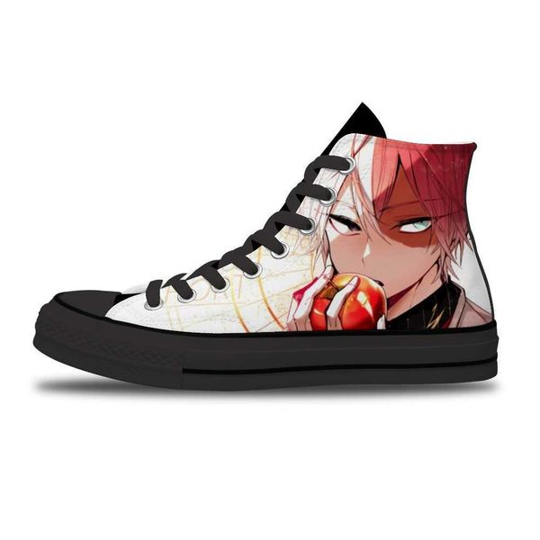 

my hero academia diy anime cartoon printed running non-slip casual shoe for man trend sports shoes