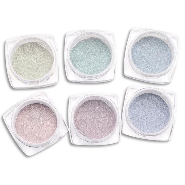 

nail glitter beautybigbang 1 box neon sparkle mirror pearl powder auroras iridescent effect nails pigment dust gel polish decor, Silver;gold