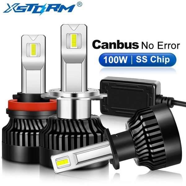 2pcs 100W 25000LM Faro principale H1 H4 H7 LED Canbus H8 H11 9005 HB3 9006 HB4 9012 HIR2 Lampadina per auto Lampadina Turbo Fog Lampada 12V