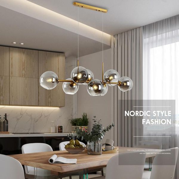 

pendant lamps postmodern chandelier living room lamp creative personality dining modern minimalist nordic glass magic bean din
