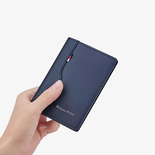 

card holders high-end men's holder mini leather ultra-thin driver's license compact document simple, Brown;gray