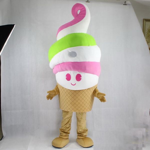 Halween Ice Cream Mascot Costume di alta qualità personalizza il cartone animato Peluga Carattere tema