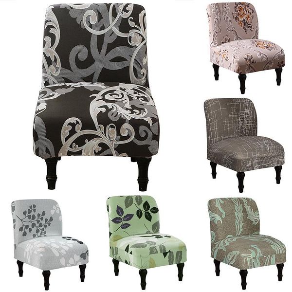 

chair covers stretch accent cover printed armless sofa slipcover breathable protector removable seat case housse de chaise