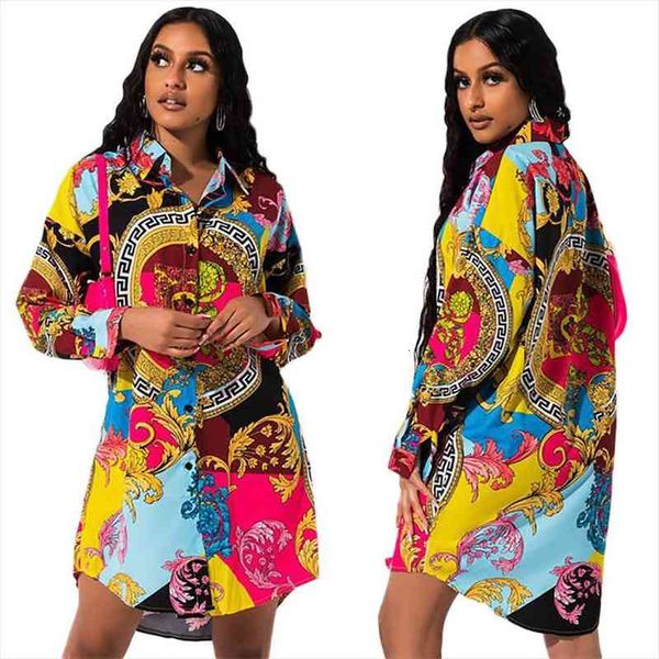 

european style long sleeve women shirt printing fashion streetwear, White